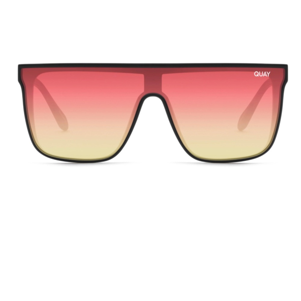 Quay Nightfall Sunglasses in Matte Black/Coral